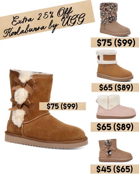 Kookaburra by UGG Boots. Such great prices!  Extra 25% Off. Cyber Monday Deal  

The best koolaburra ugg deals for black friday | uggs | ugg boot deals | ugg boots cheap | how to get ugg boots on sale | ugg boots sale | ugg boots sale women | ugg boots sale toddler | ugg boots sale near me | ugg boot sale | ugg boot guard | ugg boot cover | Koolaburra slippers | Koolaburra by ugg | Koolaburra by ugg women | Koolaburra by ugg sale | 

#LTKGiftGuide #LTKshoecrush #LTKHoliday