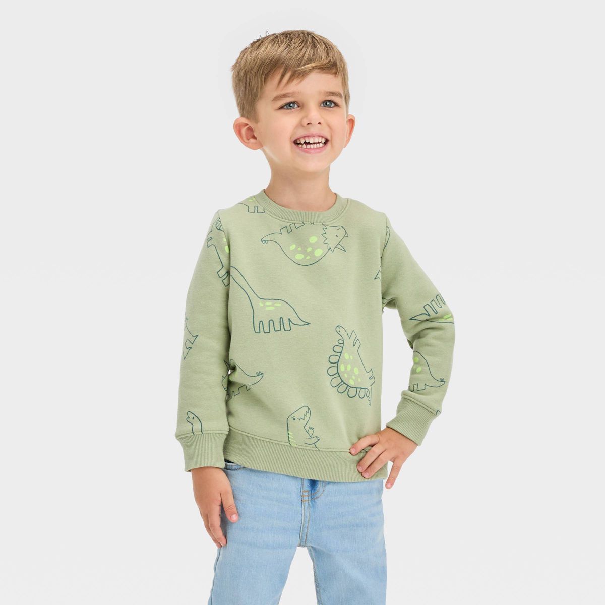 Toddler Boys' Fleece Crew Sweatshirt - Cat & Jack™ | Target