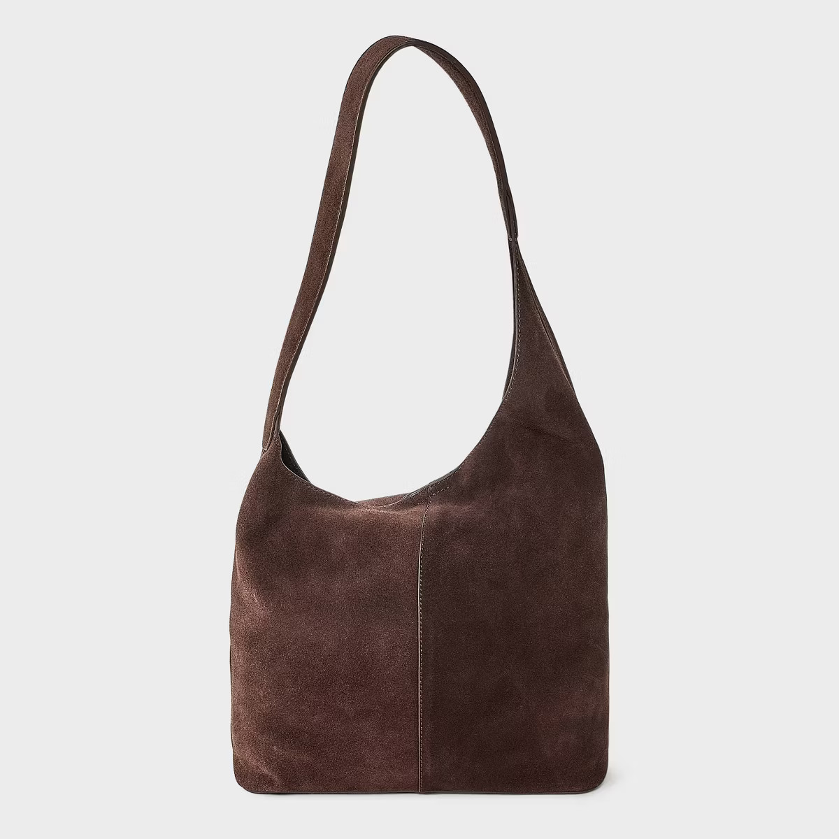 Asymmetrical Suede Bucket Bag - A New Day™ Brown | Target
