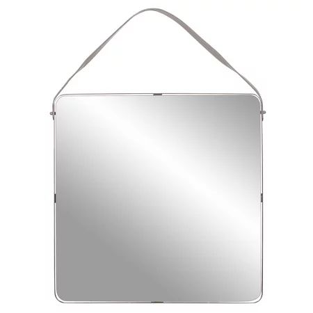 Square Metal Mirror with Leather Strap | Walmart (US)