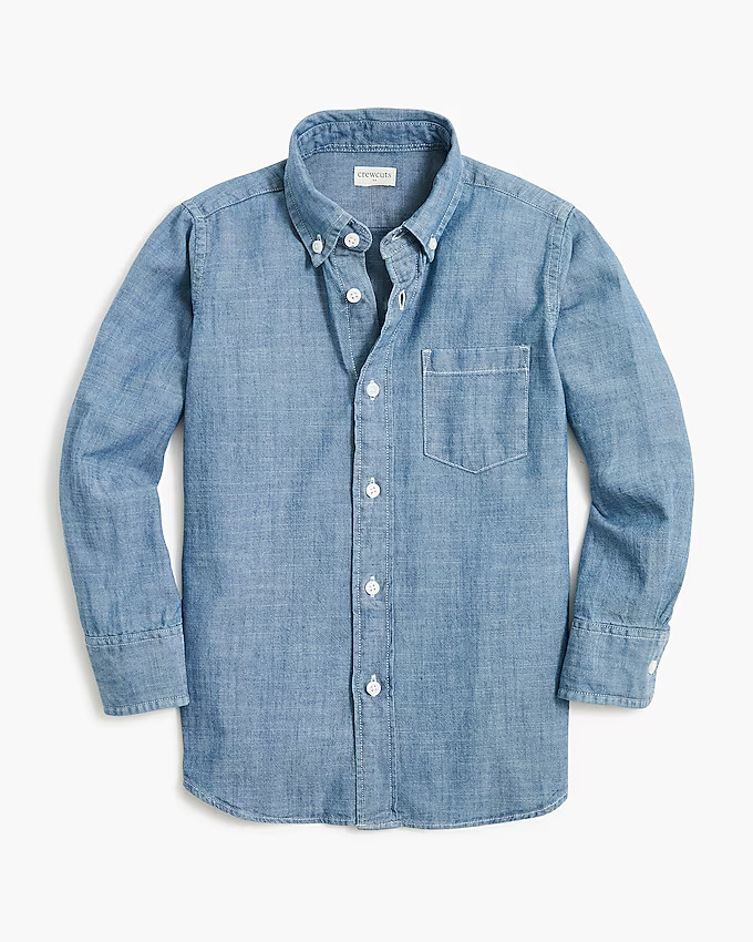 Boys' long-sleeve chambray shirt | J.Crew Factory