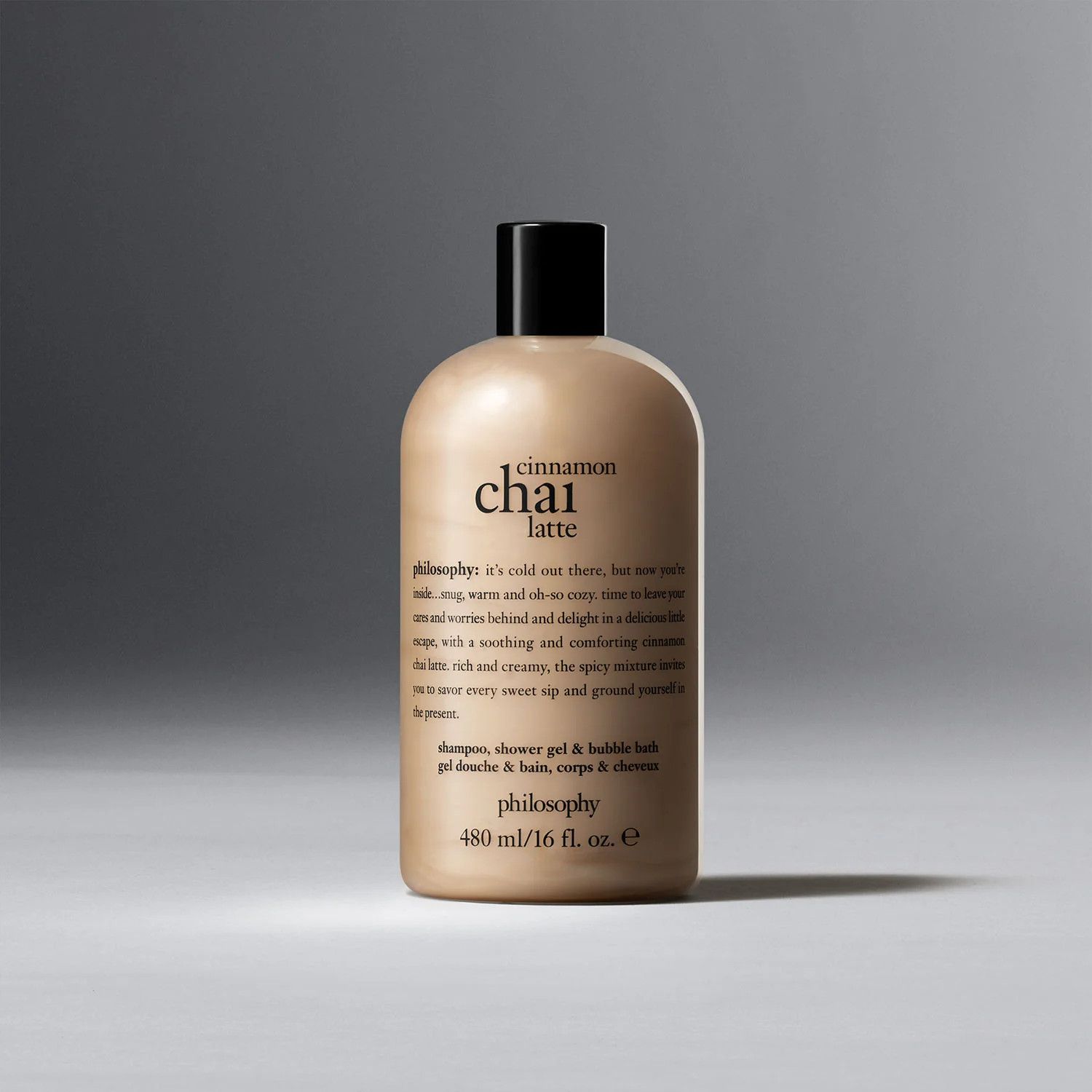 cinnamon chai latte shampoo, shower gel & bubble bath | Philosophy