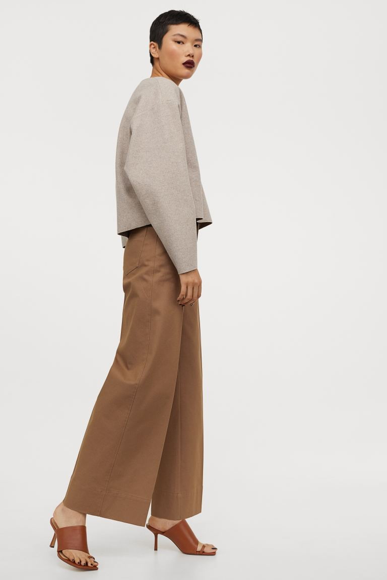 Wide-leg Twill Pants | H&M (US + CA)