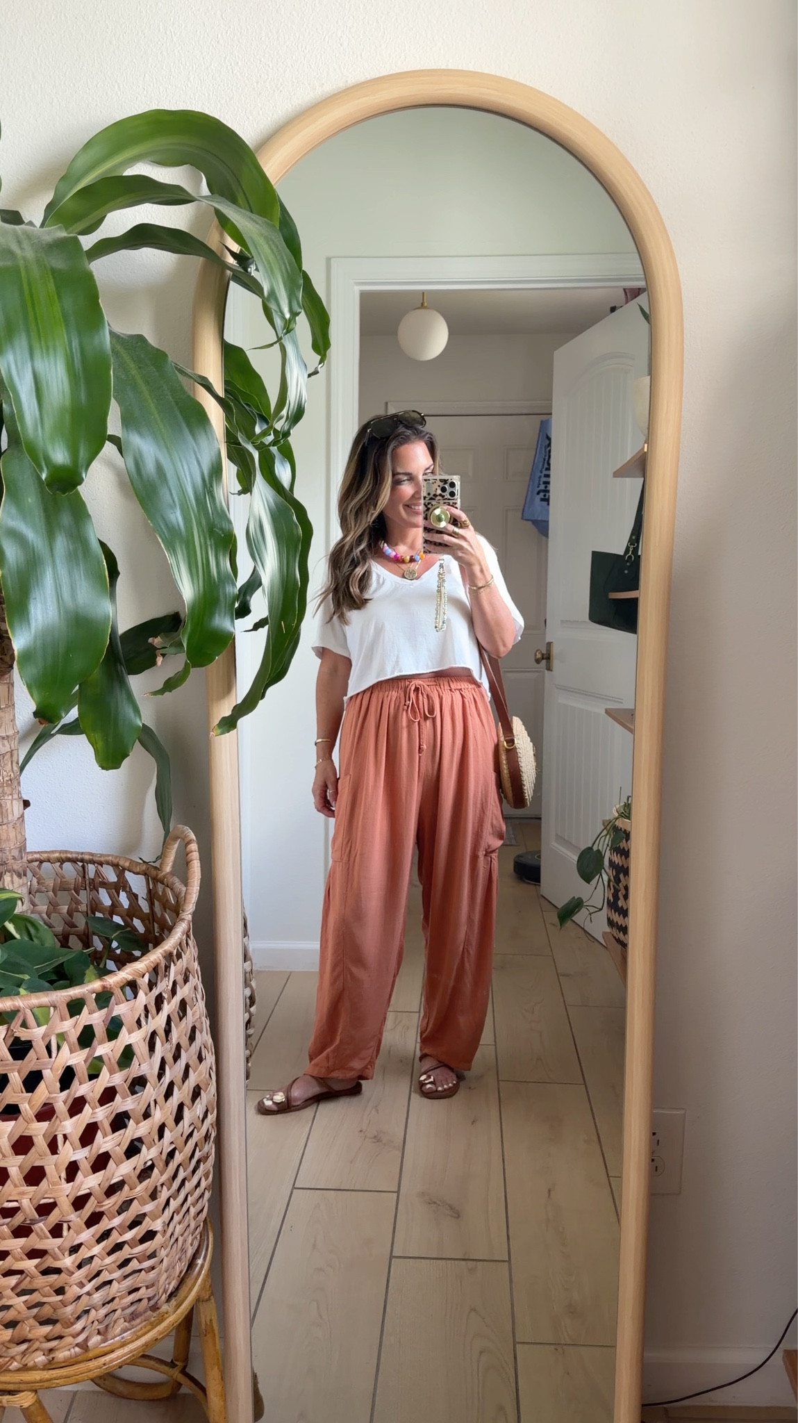 Outfit of the day ✨👏🏼✨
My go to pants and crop top!! 
So comfy!! Wearing small in both! 

#LTKootd #LTKdayinmylife #LTKOver40