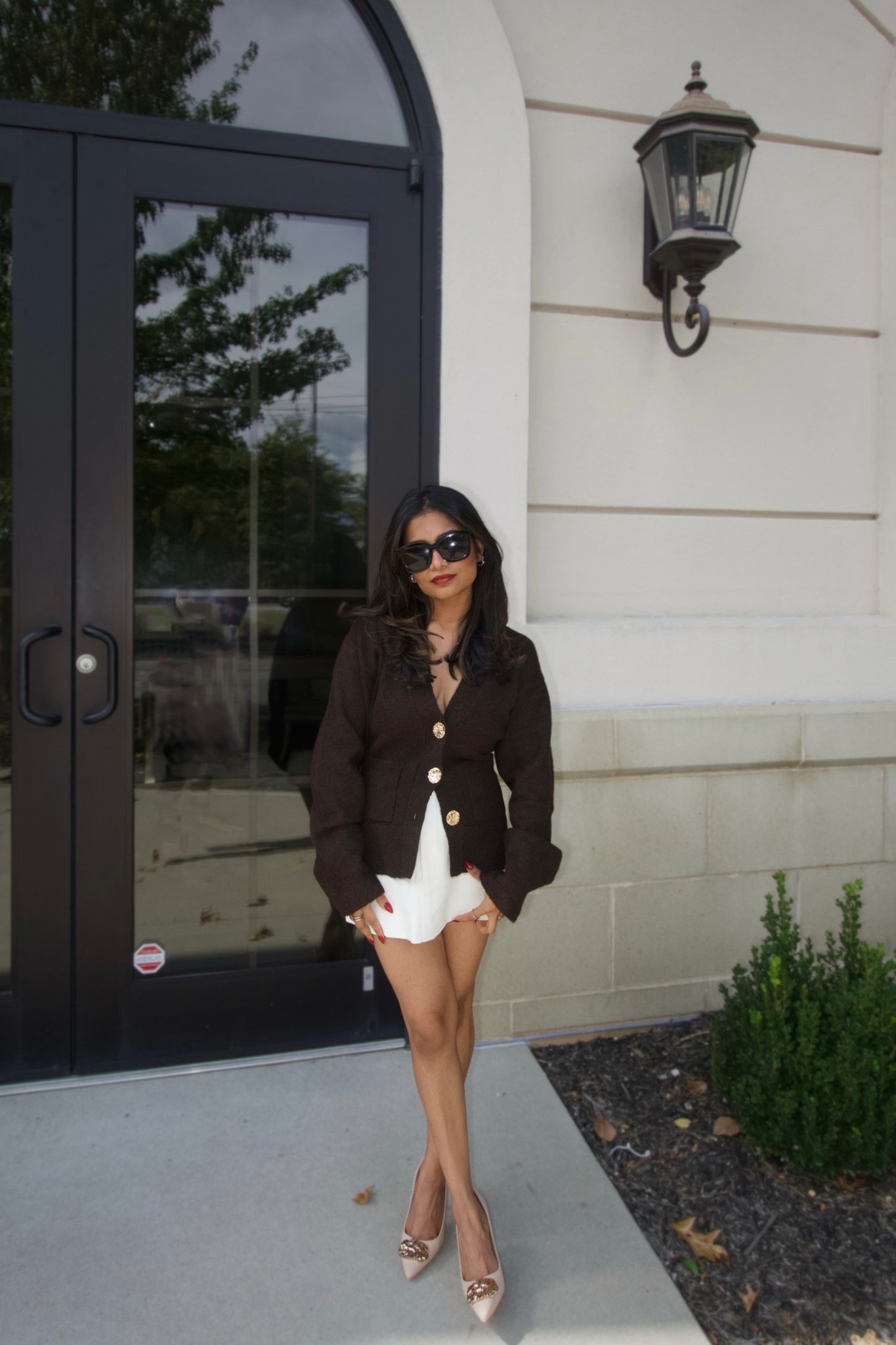 Brown and white petite friendly fall outfit. Wearing US 4 in cardigan and skirt. 



#LTKSeasonal #LTKPetite #LTKFindsUnder100