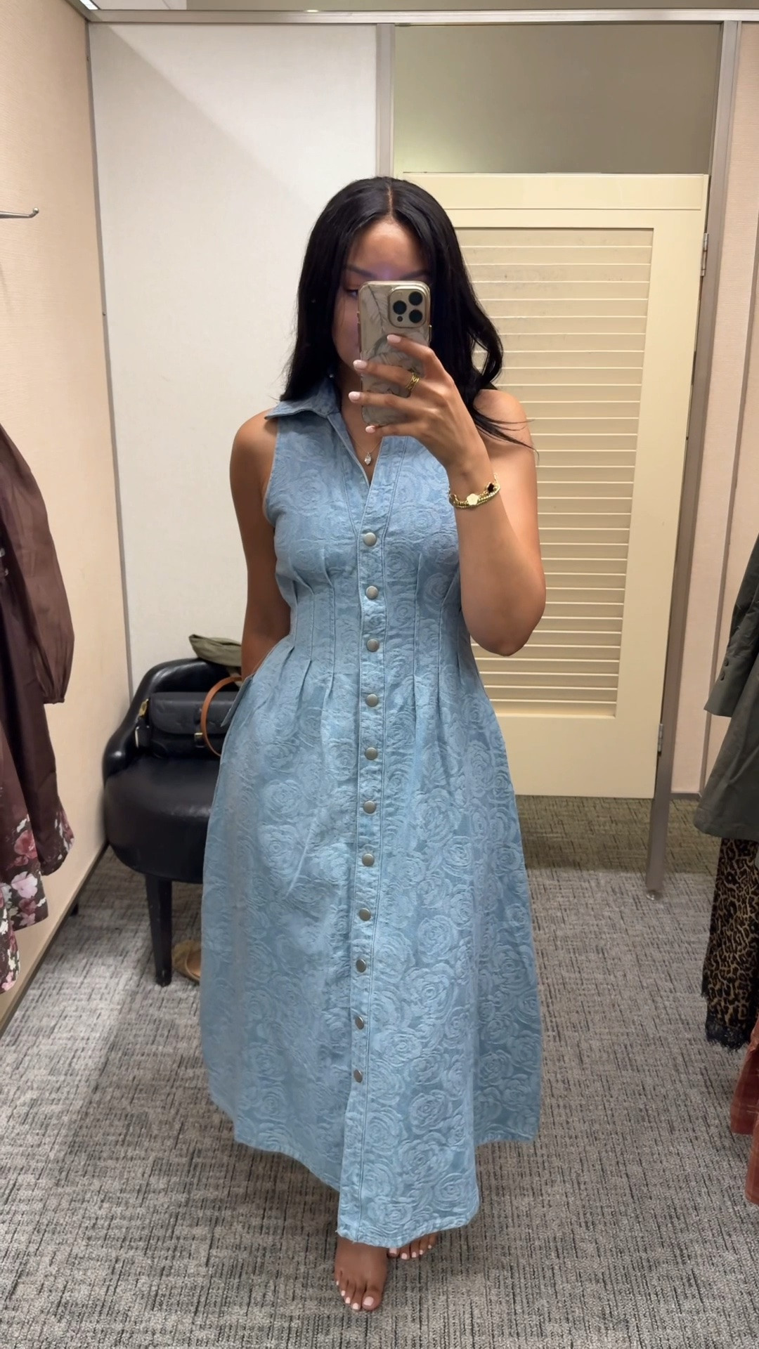 Ok Nordstrom a denim floral dress you have our attention 🥹 wearing size Small so flattering with pockets and has stretch!

Fall dress button midi fit and flare corset collared classy wedding guest business casual under $100

#LTKSaleAlert
