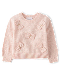 Toddler Girls Bow Sweater - pink | The Children's Place