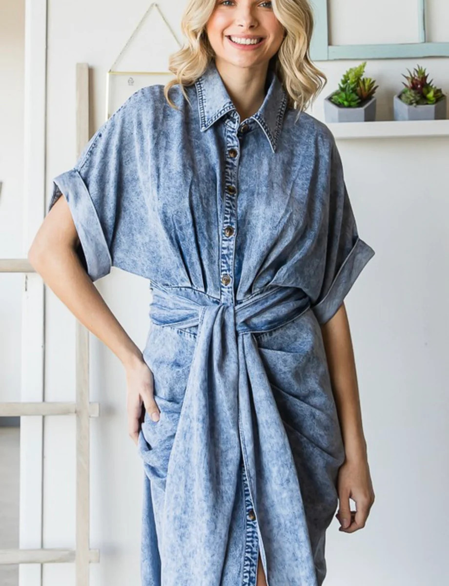 Harrington Chambray Dress | Statement Boutique