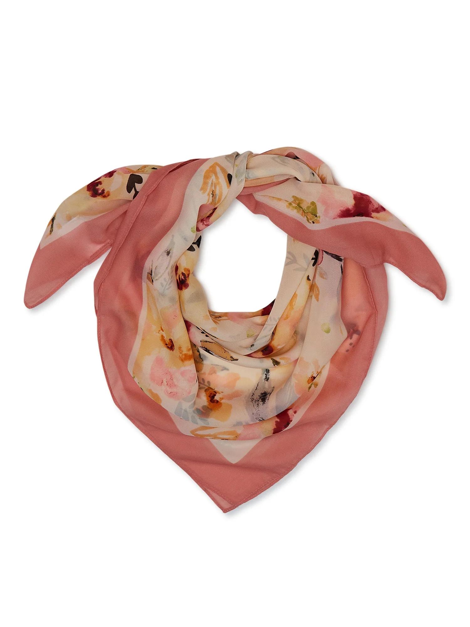 Time and Tru Women's Printed Scarf, Watercolor | Walmart (US)