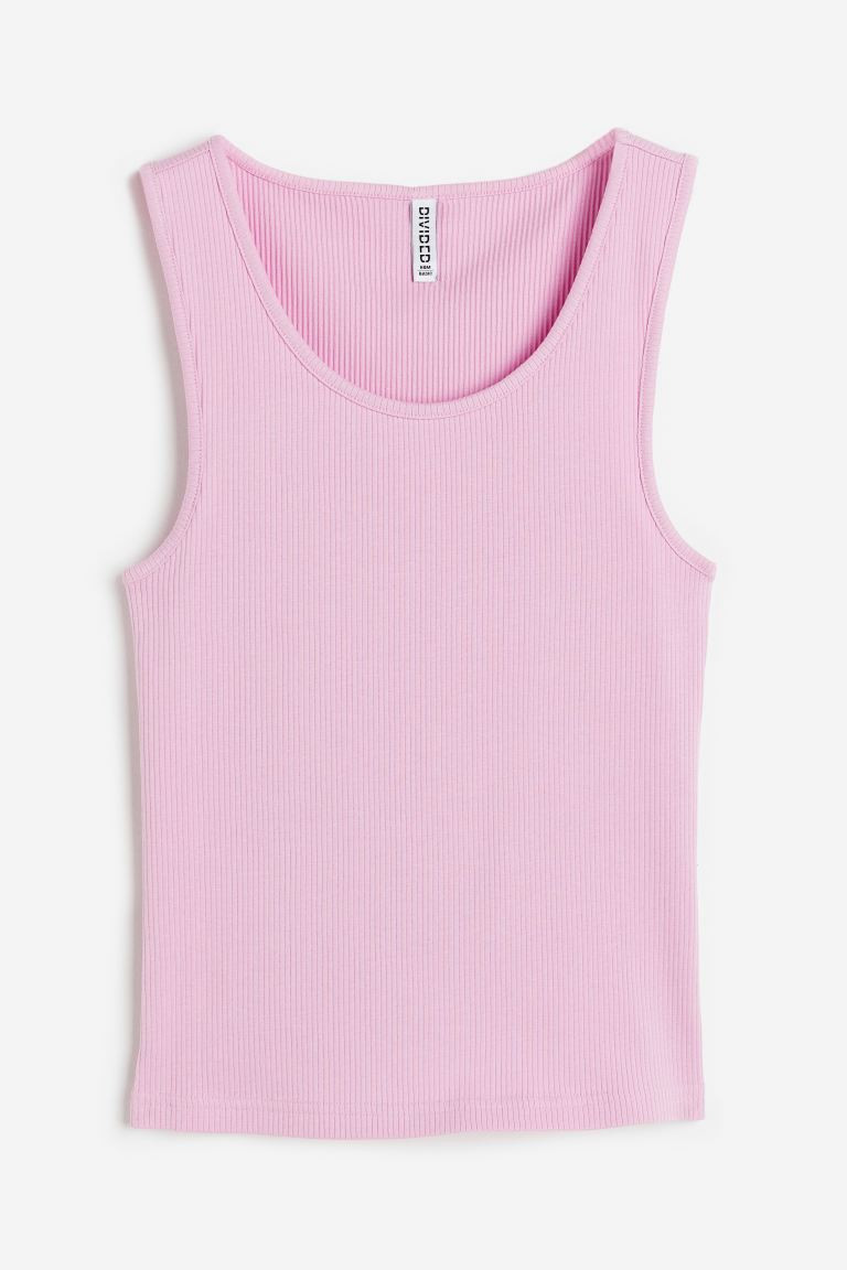 Ribbed Cotton Tank Top | H&M (US + CA)