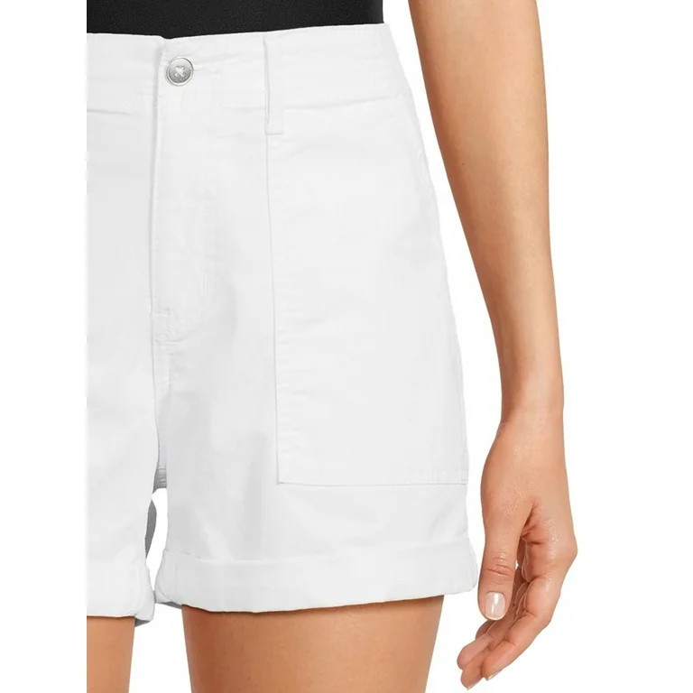 Time and Tru Women's and Women's Plus Utility Cuff Shorts, 4" Inseam, Sizes 2-20 | Walmart (US)