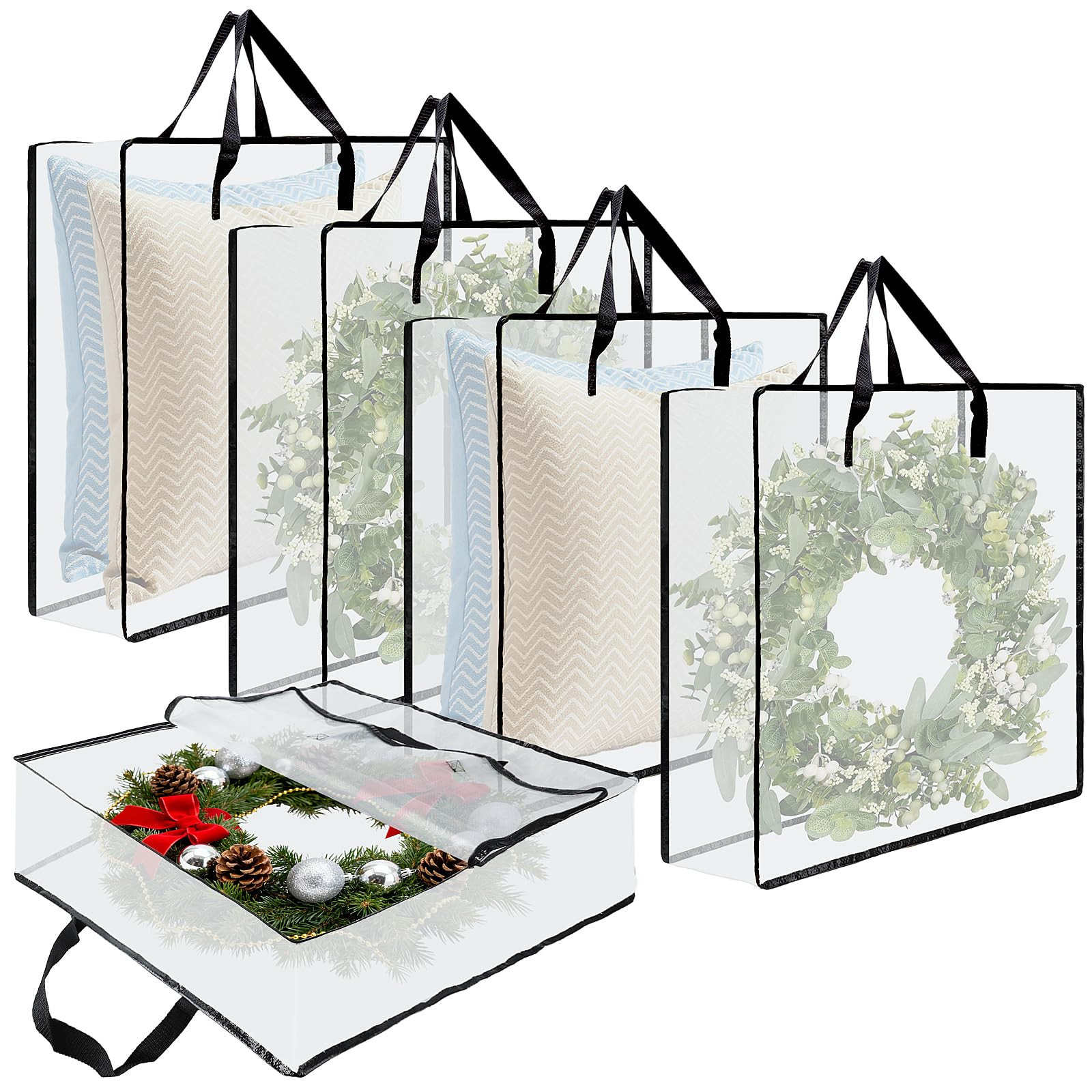 Wreath Storage Bag, 26 Inches Wreath Storage Container Christmas Decoration Garland Container Cle... | Amazon (CA)