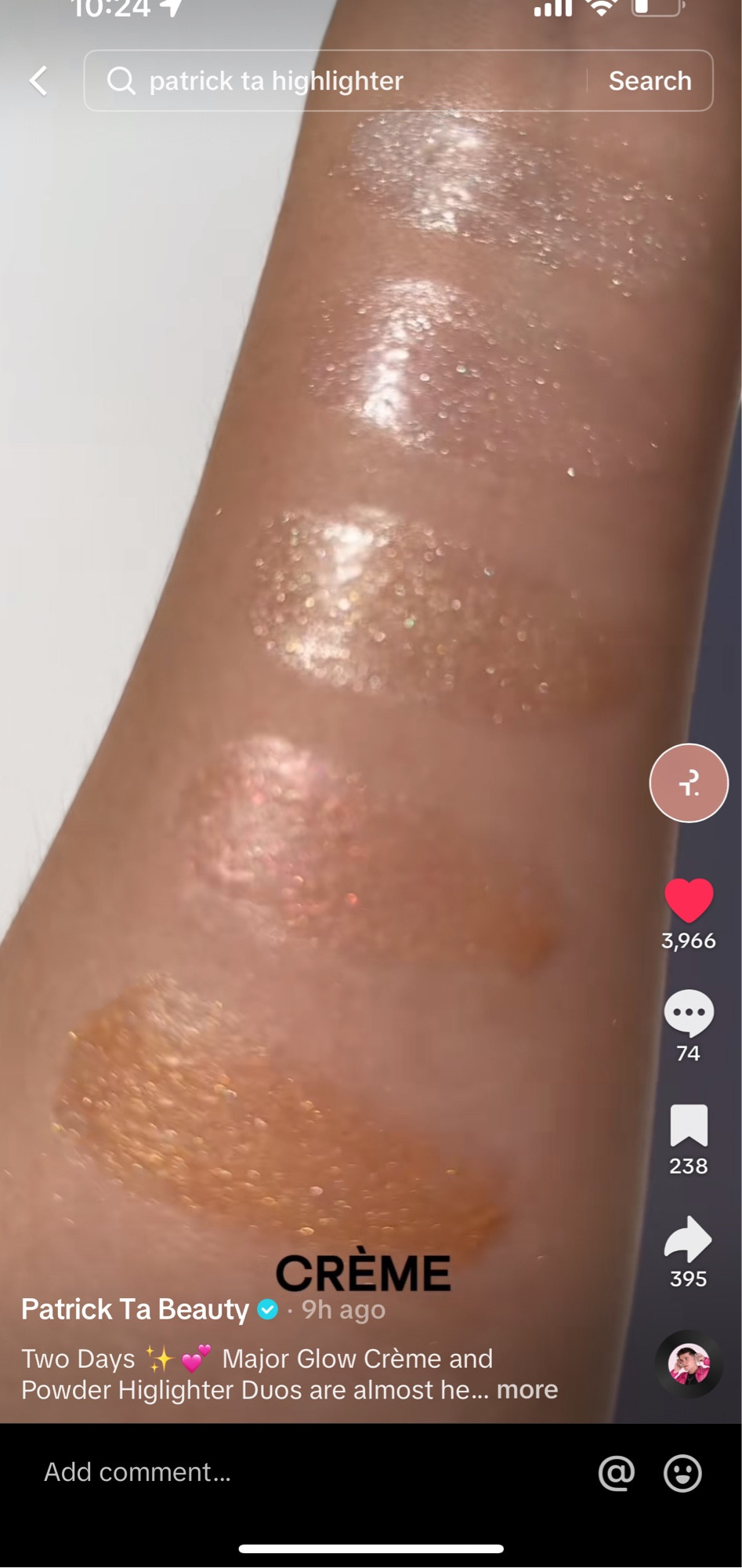 New Patrick ta major glow cream and powder highlighters are now available on the Sephora app or on the Patrick ta website! I love his cream/powder blush duos so I can’t wait to try these!! 
Swatches are the brands TikTok video 



#LTKStyleTip #LTKBeauty