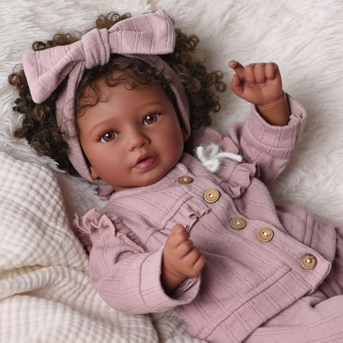 BABESIDE Reborn Baby Dolls Black Girl Callie - 20 Inch Soft Body Realistic Baby Doll Handmade Rea... | Amazon (US)