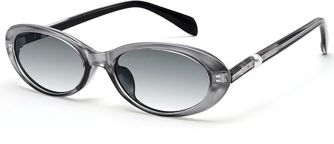 COASION Y2K Retro Oval Sunglasses for Women - Small 90s Sunnies Vintage Narrow Shades | Amazon (US)