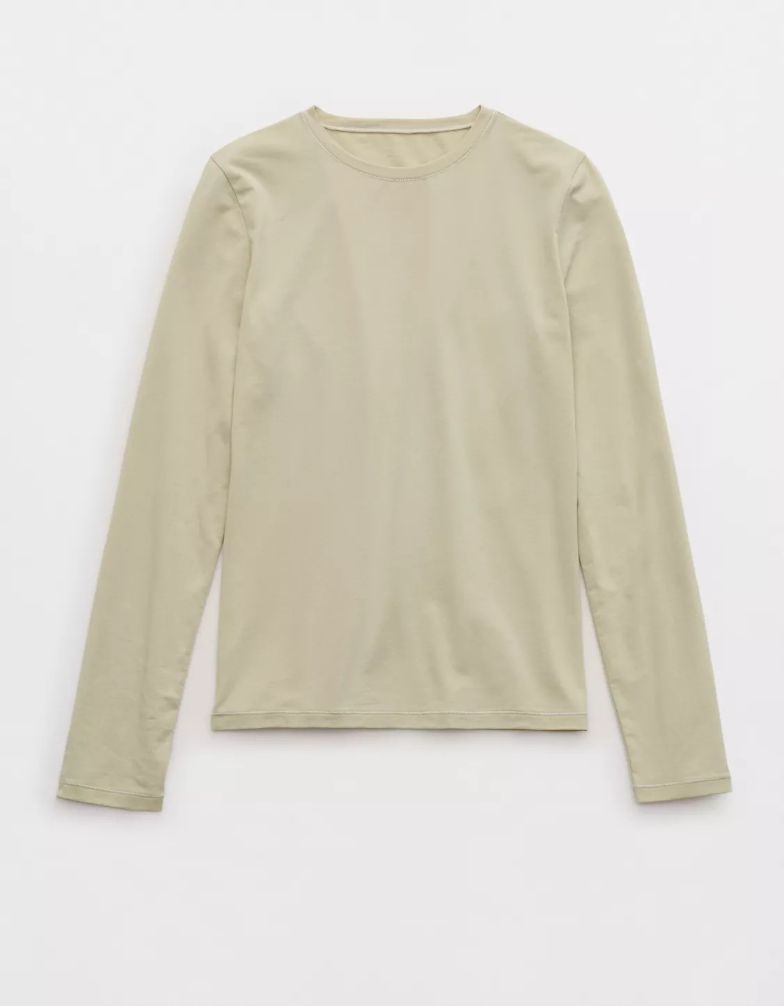 SMOOTHEZ Cotton Blend BESTEES Long Sleeve Crew T-Shirt | American Eagle Outfitters (US & CA)
