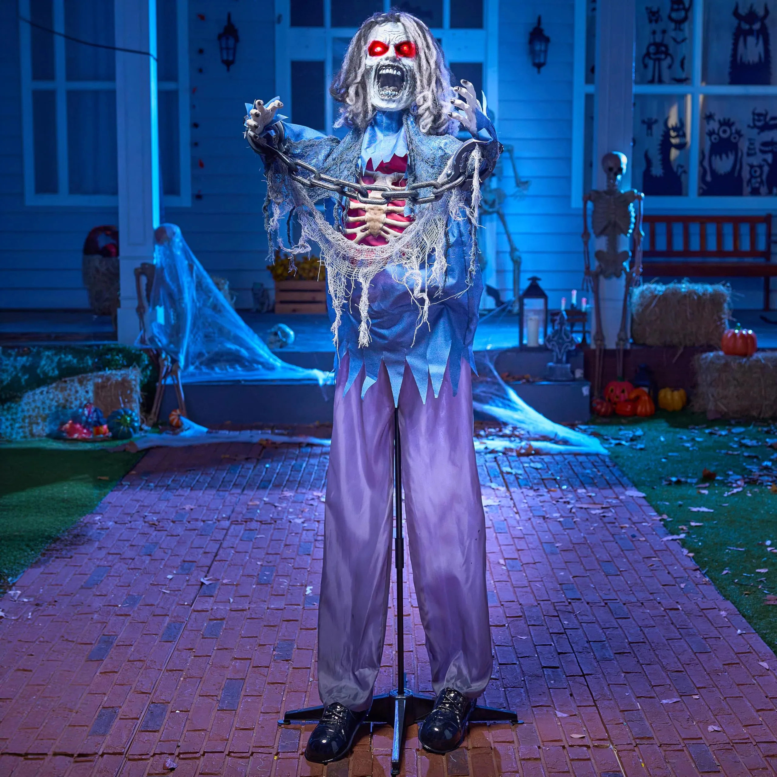 Joyfy 5.58-ft Freestanding Lighted Halloween Decorations Inflatables Trick or treat Inflatable one_size | 16661 | Lowe's