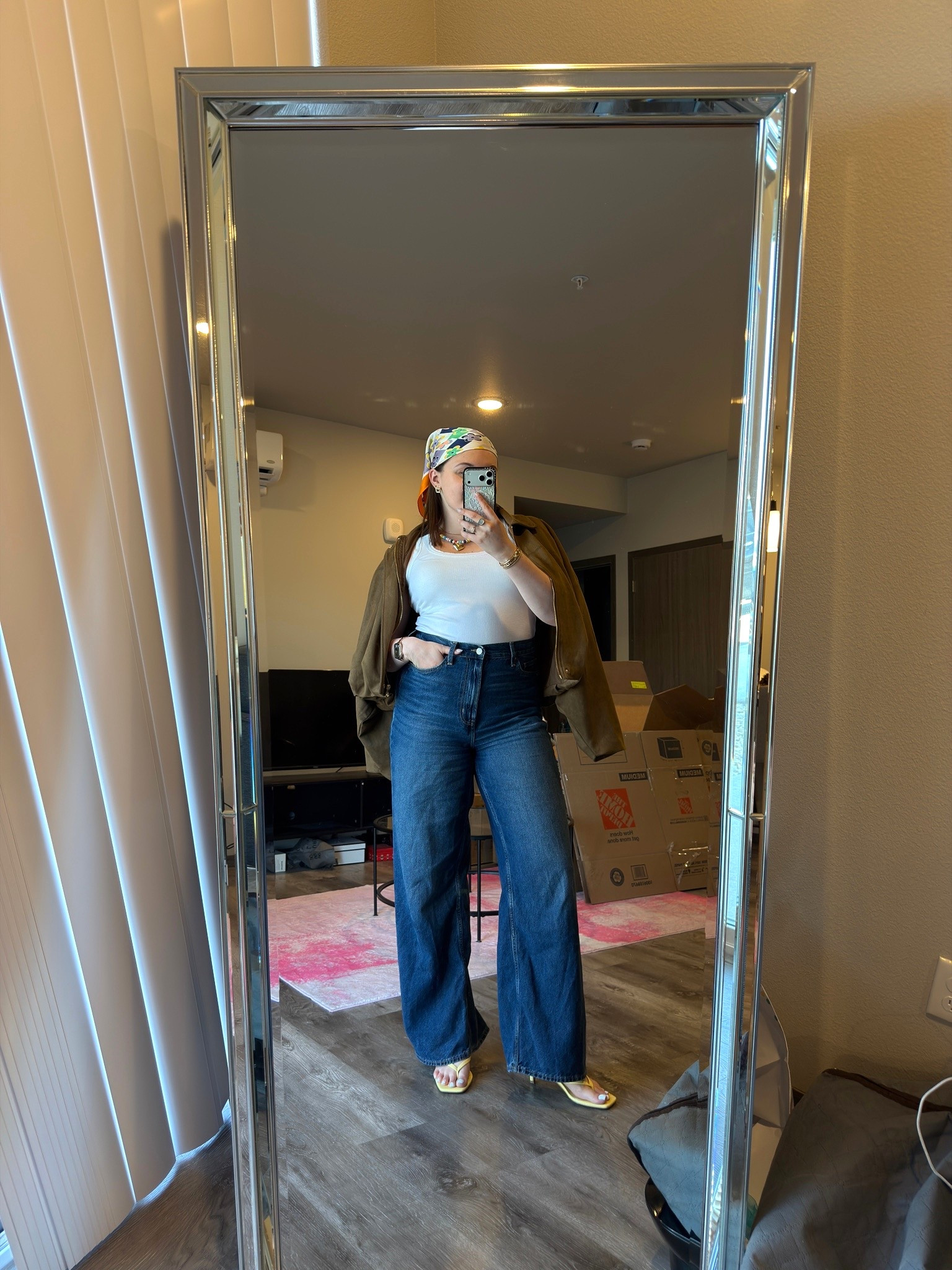 How to style a scarf in your hair! I love this more eclectic outfit. I wore to a networking event today. I felt super cute and confident 🥰￼

I’m wearing a M tank, L jacket, size 12 jeans and size 9 sandals

#LTKootd #LTKMidsize #LTKWorkwear