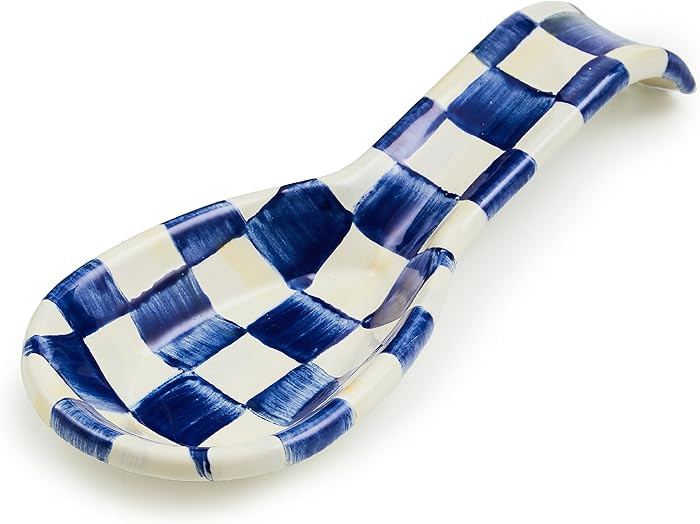 MACKENZIE-CHILDS Enamel Spoon Rest, Kitchen Spoon Holder and Utensil Rest for Stovetop, Blue-and-... | Amazon (US)