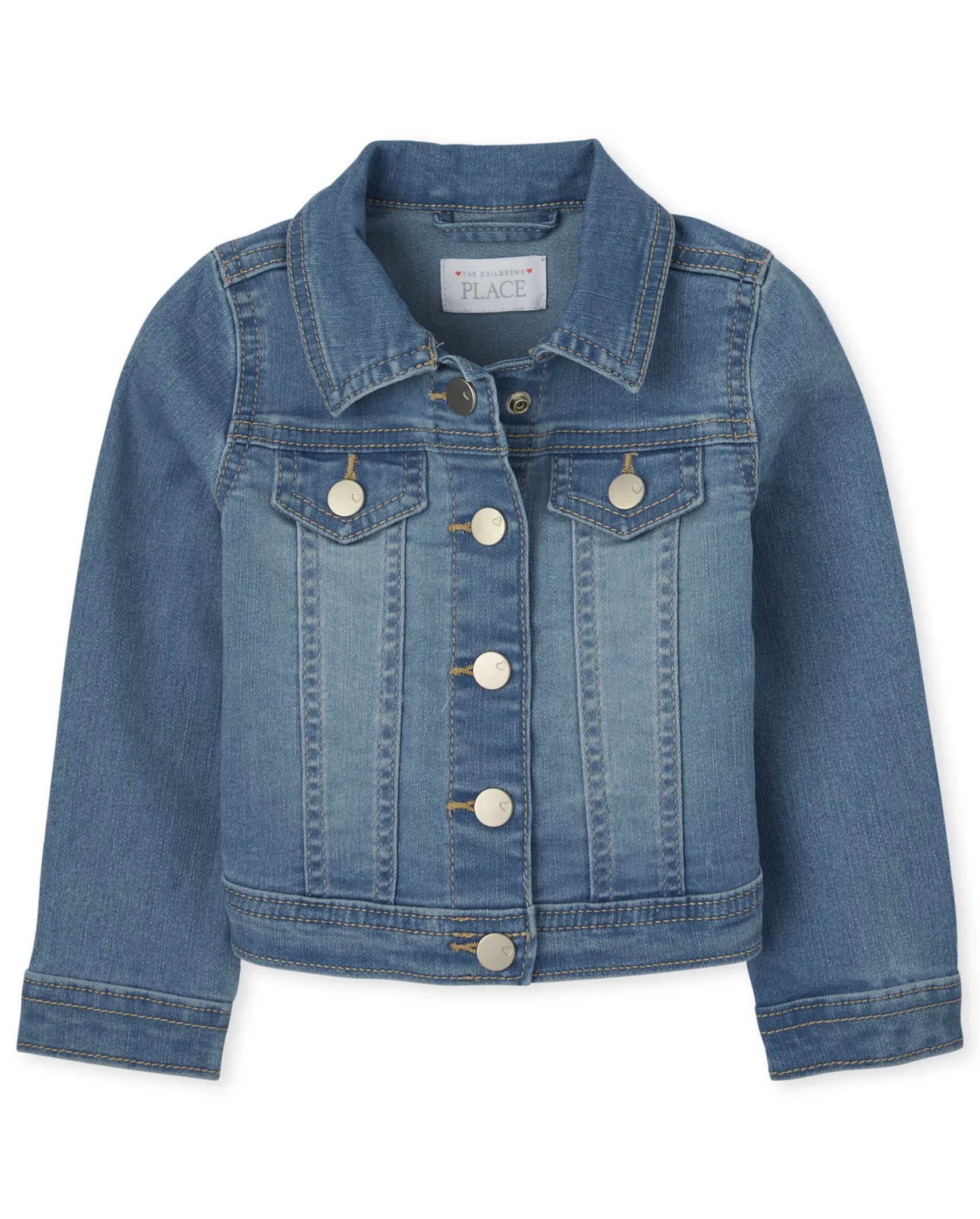 Baby And Toddler Girls Long Sleeve Denim Jacket | The Children's Place  - BECCA WASH | The Children's Place