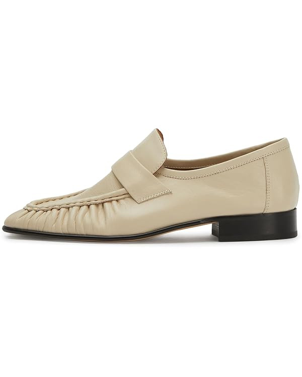 Loafers for Women Flat Shoes Chunky Heel Penny Loafers Round Toe Slip on Comfortable Dressy Shoes... | Amazon (US)
