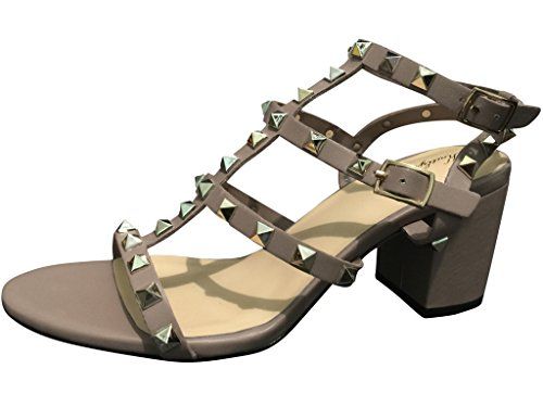 Kaitlyn Pan Studded Block Heel Open Toe Sandal | Amazon (US)