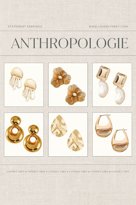Anthropologie has a great selection of statement earrings! 😍 Love these! @anthropologie #AnthroPartner

Loverly Grey, Anthropologie finds, statement earrings 

#LTKStyleTip