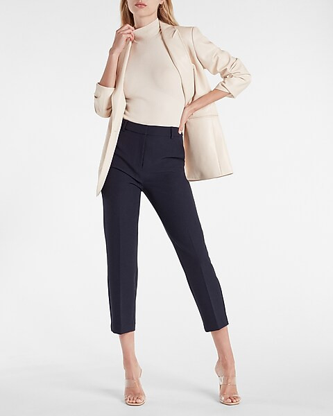 Editor Super High Waisted Supersoft Twill Cropped Pant | Express
