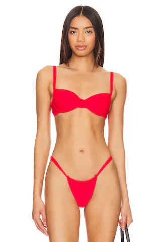 Chiara Bikini Top in Red | Revolve Clothing (Global)
