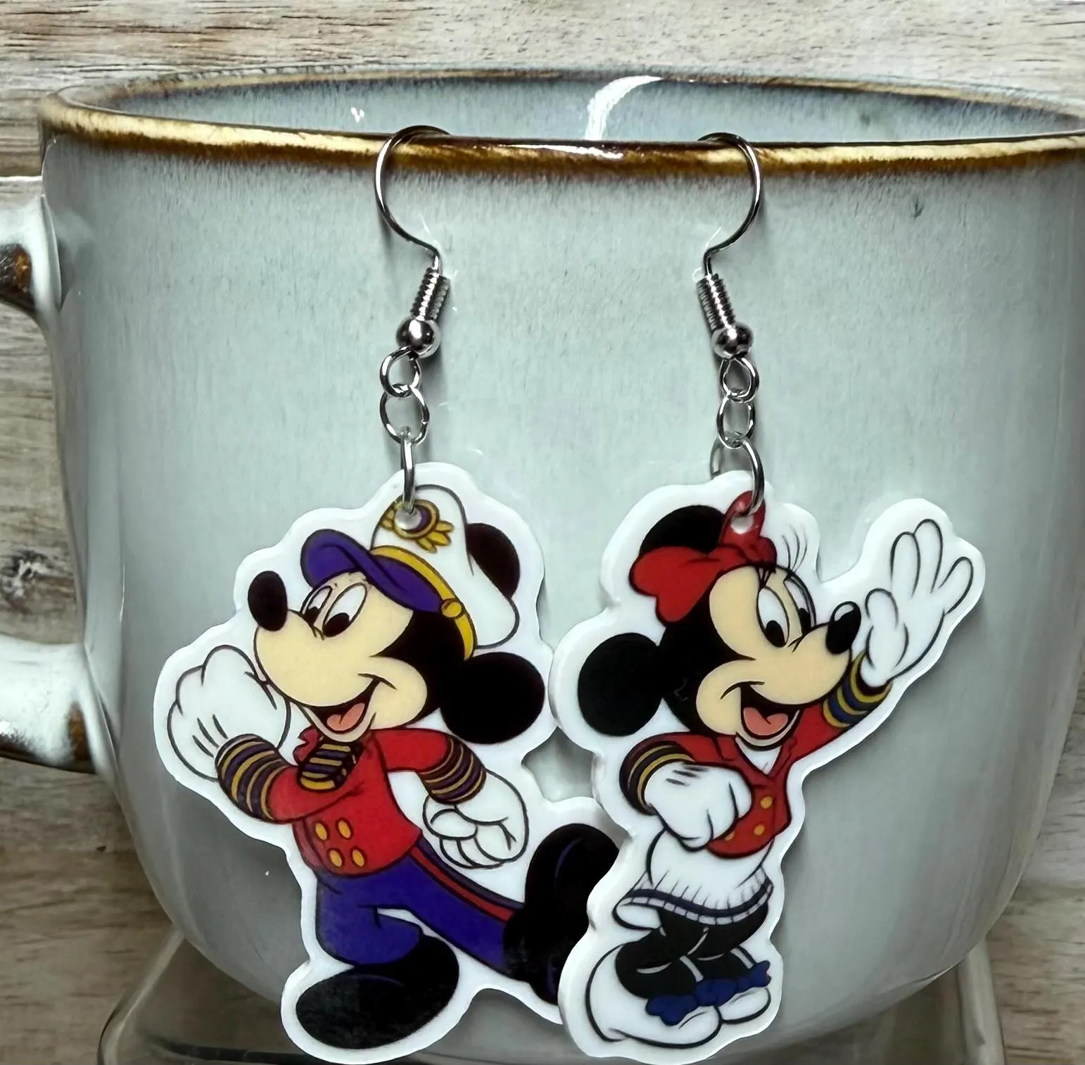Cruise Mickey and Minnie Earrings | Etsy (Global)