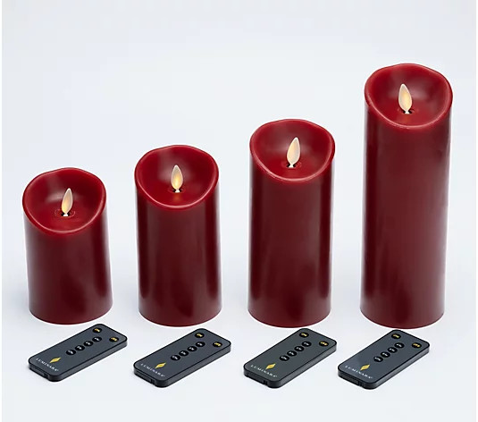 Luminara Set of (4) 3.0" Diameter Candles - QVC.com | QVC