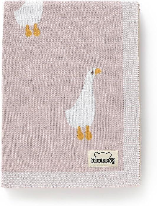 mimixiong Baby Blanket Knit Receiving Boys Girls Blanket Soft Cotton Neutral Blanke for Swaddle C... | Amazon (US)