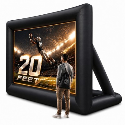 KHOMO GEAR 20 ft Outdoor Inflatable Projector Screen – Front & Rear Projection – Includes Fan, Tie-Downs & Storage Bag | Target