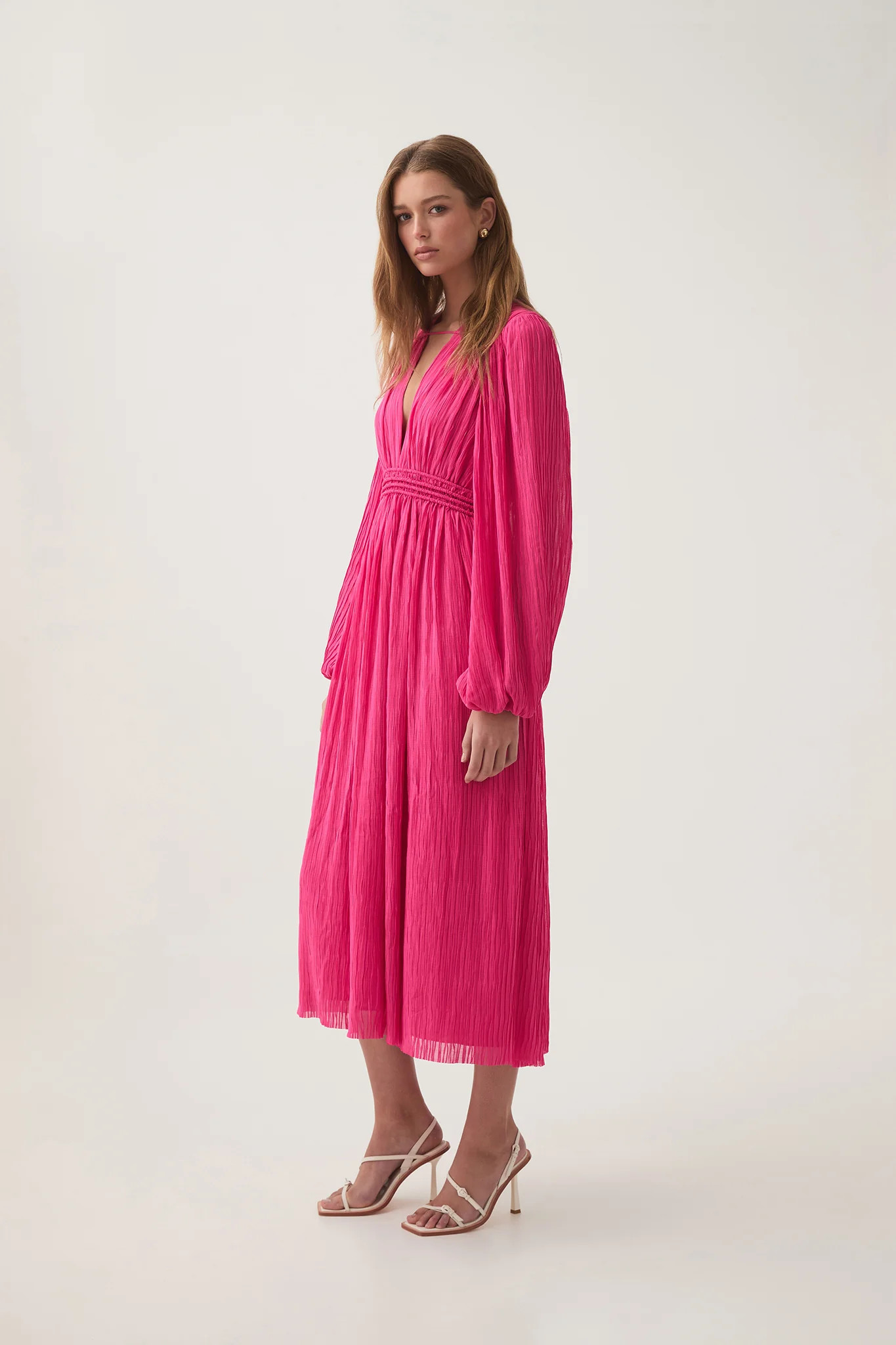 Genevieve Pleated Midi Dress | aje. (US, UK, Europe, ROW)