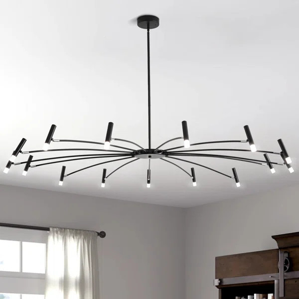 Jasaad 18 - Light Dimmable LED Sputnik Modern Linear Chandelier | Wayfair North America