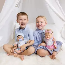 Tiny Treasures Puppy & Kitten Twin Doll Set - 17inch/44cm502/3044 | argos.co.uk