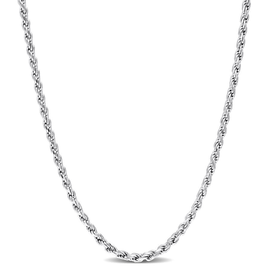 AMOUR 2.2mm Rope Chain Necklace In Sterling Silver, 18 In | Jomashop.com & JomaDeals.com