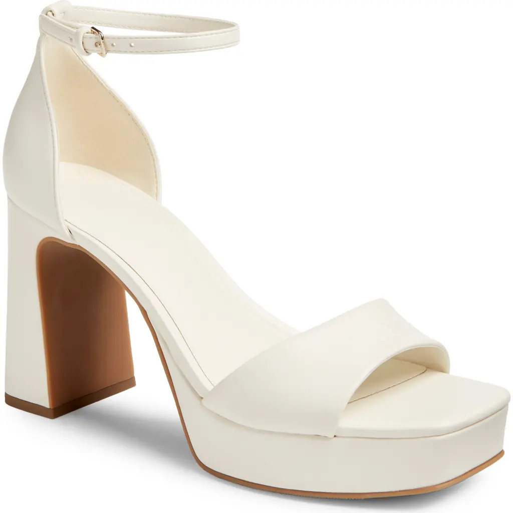 BP. Helix Platform Ankle Strap Sandal in White Ice at Nordstrom, Size 5.5 | Nordstrom
