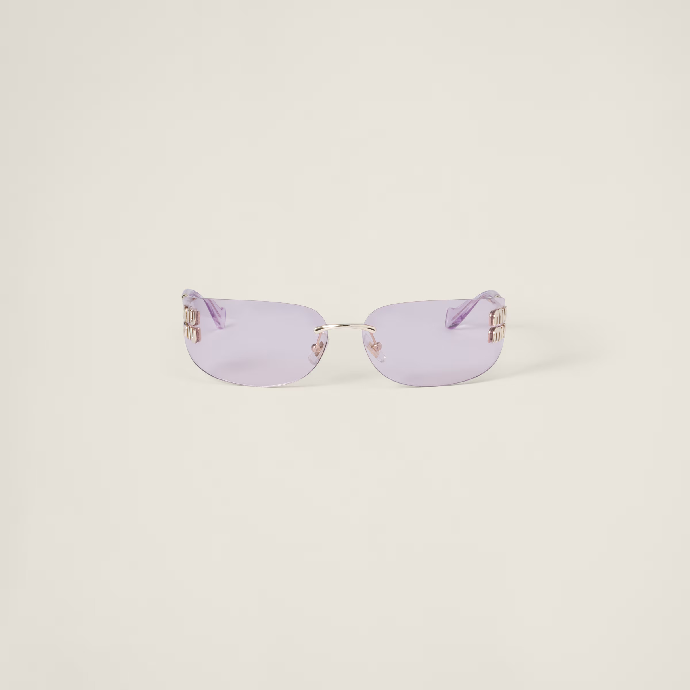 Light Pink Lenses Miu Miu Logo Sunglasses | Miu Miu | Miu Miu INT