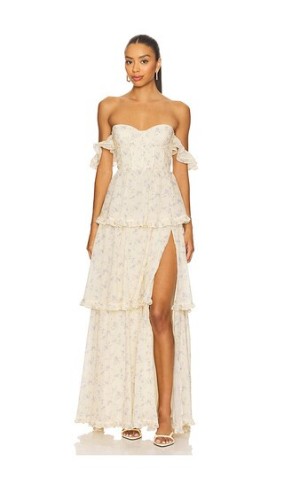 Demi Gown in Baby Yellow | Revolve Clothing (Global)