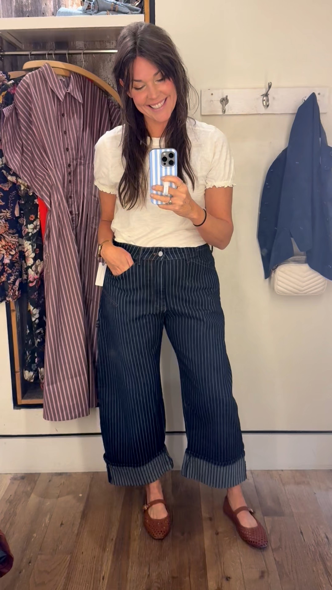 These barrel leg jeans are so cute and comfy! They do run really large, and I’d size down probably two sizes if I get them! I just had to show how cute they are - I love the polished stripes with the comfy cut.✨

#LTKStyleTip #LTKSeasonal