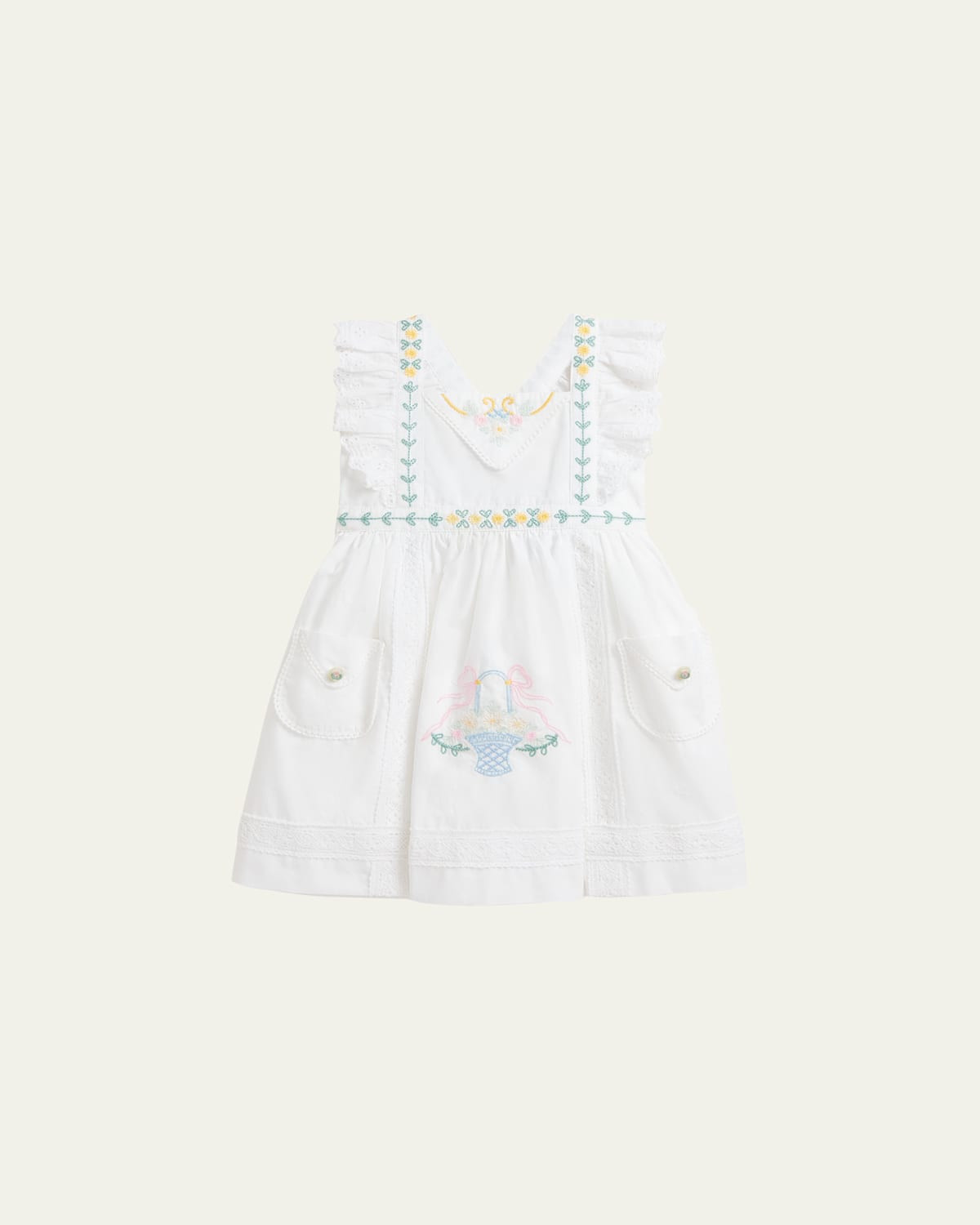 Girl's Eyelet Embroidered Floral Dress, Size 9M-24M | Bergdorf Goodman