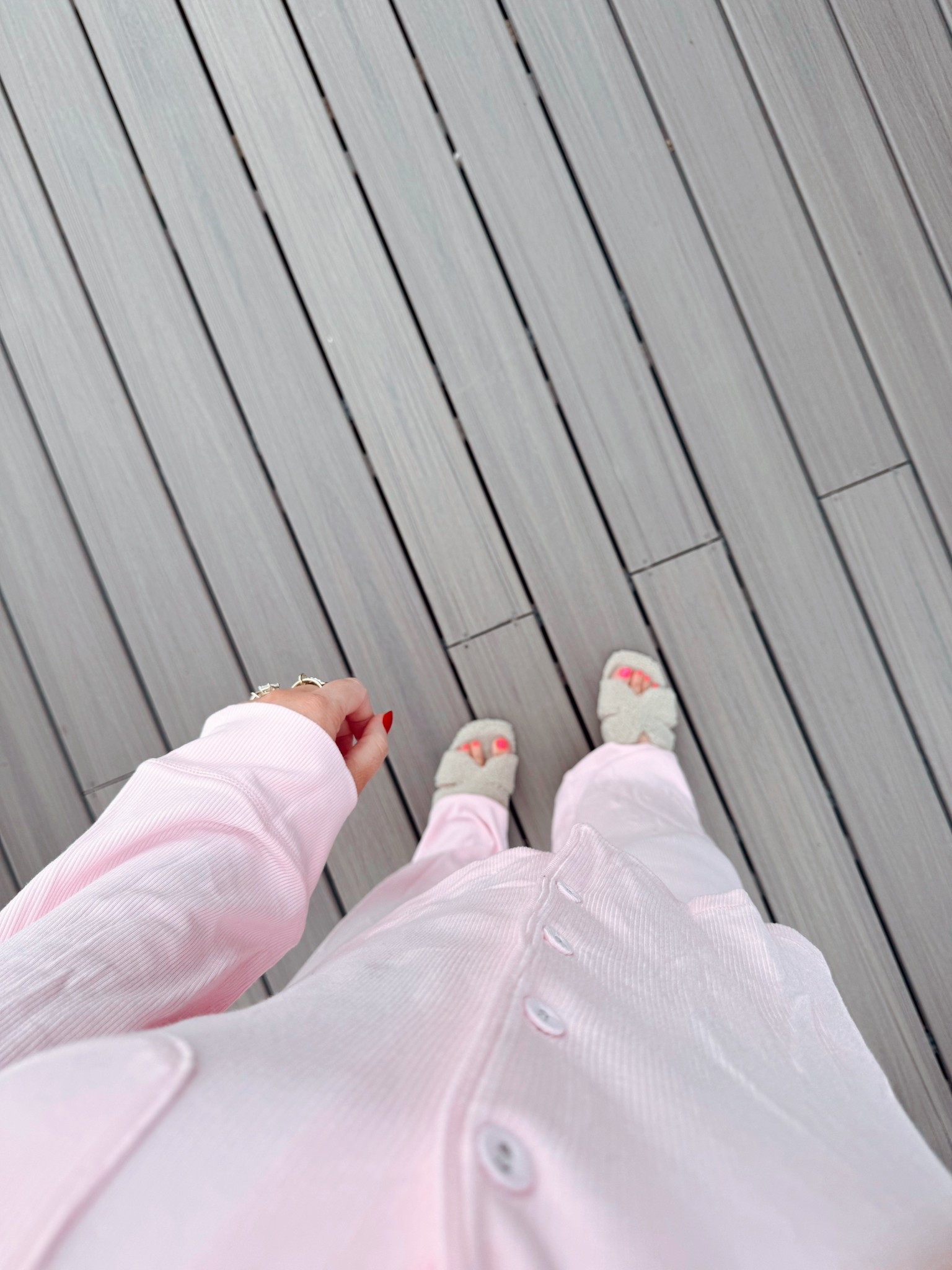 Vacation mornings just hit different when you pack the comfy pajamas 🤍 These are one of those little travel luxuries I always bring because nothing feels better than slow mornings, coffee in hand, and being extra cozy before the day starts. Soft, comfortable, and always the first thing I reach for after a long day out 😴 ✨skims pajamas | pink pajamas | cozy pajama set | travel pajamas | vacation mornings | comfy travel essentials | cozy loungewear | sherpa sandals | travel slippers | cozy morning outfit | hotel morning aesthetic | soft loungewear set | comfy basics | luxury loungewear | pajama outfit inspo | cozy aesthetic | slow morning vibes | travel comfort essentials | vacation packing must haves | comfortable sleepwear | self care morning | cozy girl essentials | lounge set outfit | amazon travel finds | elevated loungewear


#LTKTravel #LTKValentine #LTKgrwm