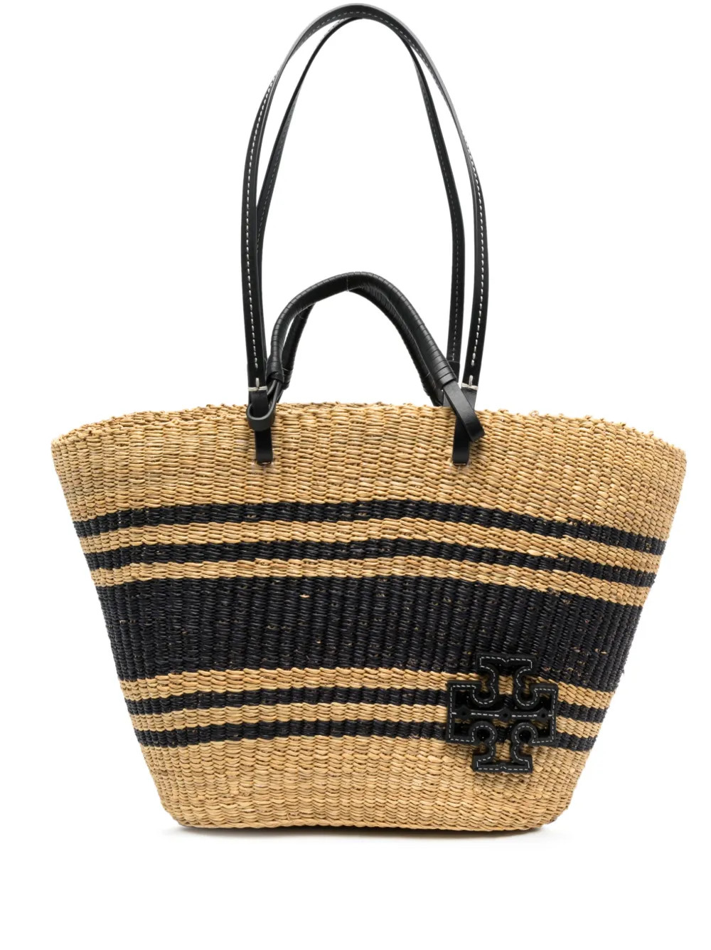 Ella striped raffia tote bag | Farfetch Global