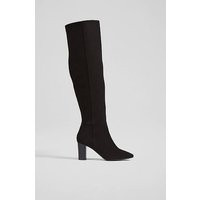 Courtney Black Suede Over-The-Knee-Boots, Black | L.K. Bennett (UK)