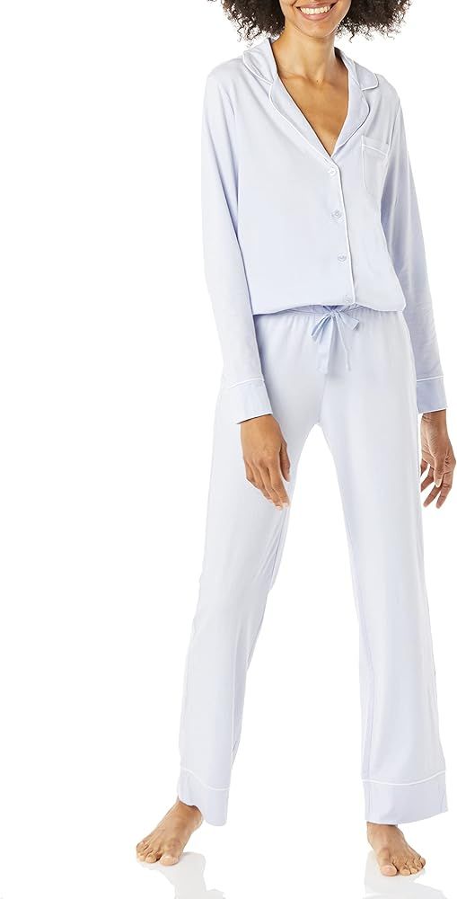 Amazon Essentials Women's Cotton Modal Long-Sleeve Shirt and Full-Length Bottom Pajama Set (Availabl | Amazon (US)