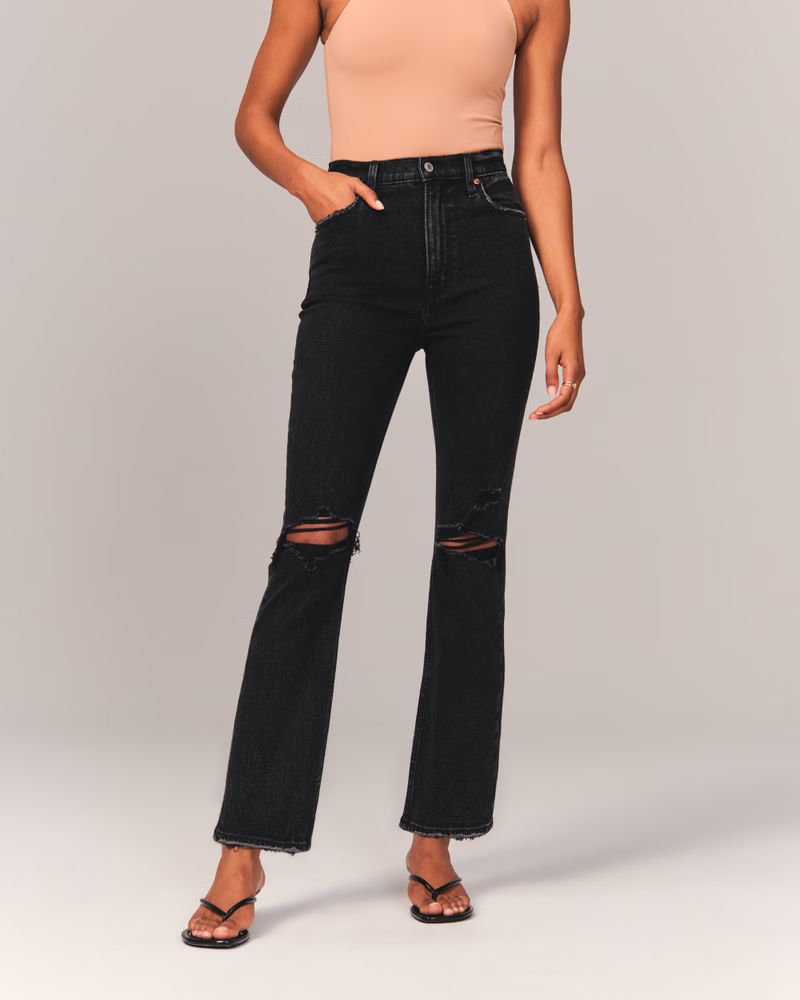 Women's Ultra High Rise Ankle Straight Jean | Women's | Abercrombie.com | Abercrombie & Fitch (US)