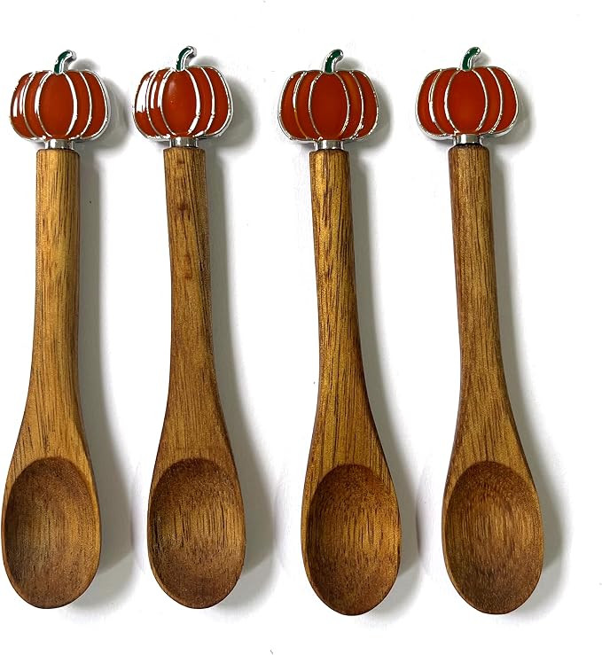 4PCS Acacia Wooden Coffee Spoons, 5.1 Inch Mini Teaspoons | Amazon (US)