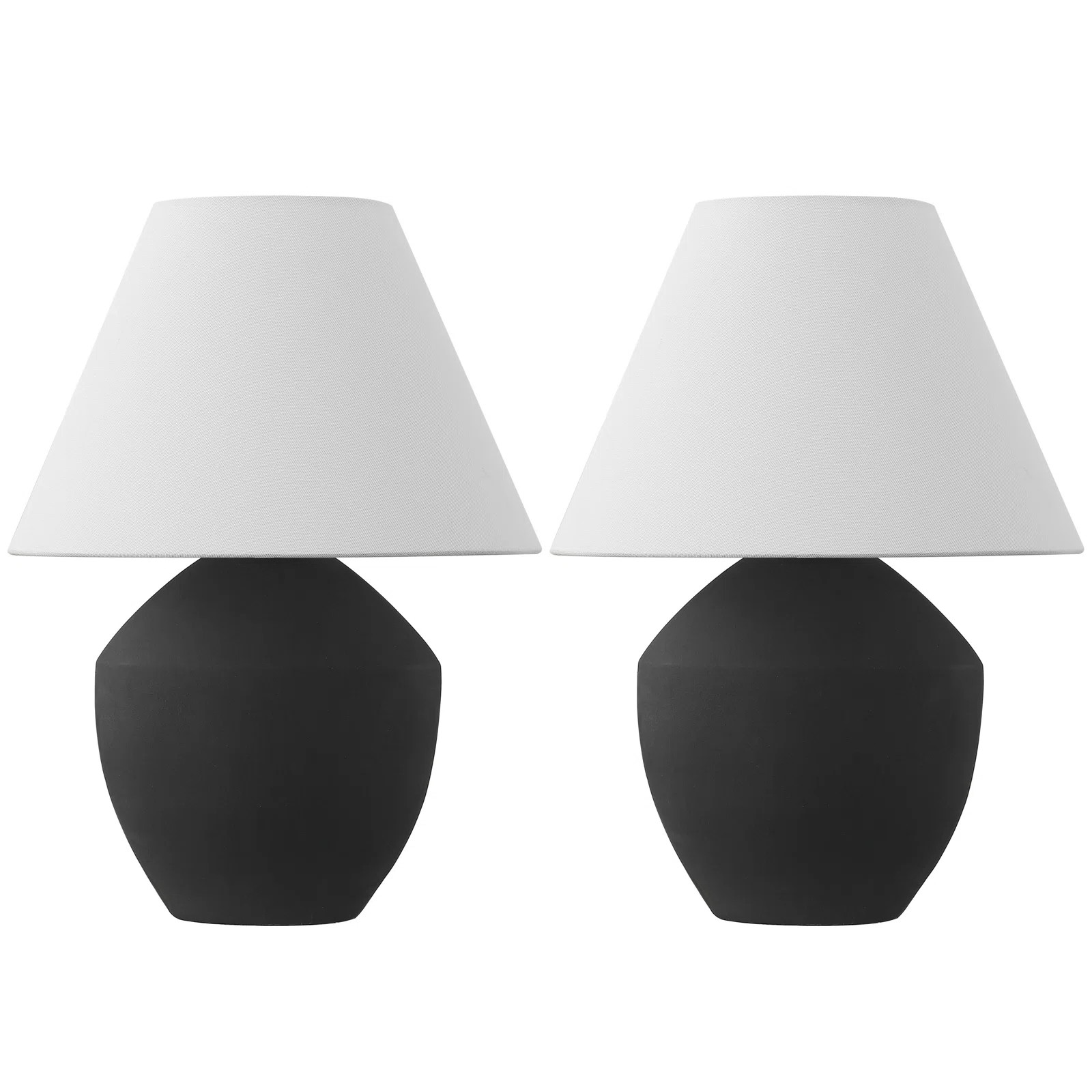 Ralf 20.5" Minimalist Scandinavian Resin/Iron LED Table Lamp (Set of 2) | Wayfair North America