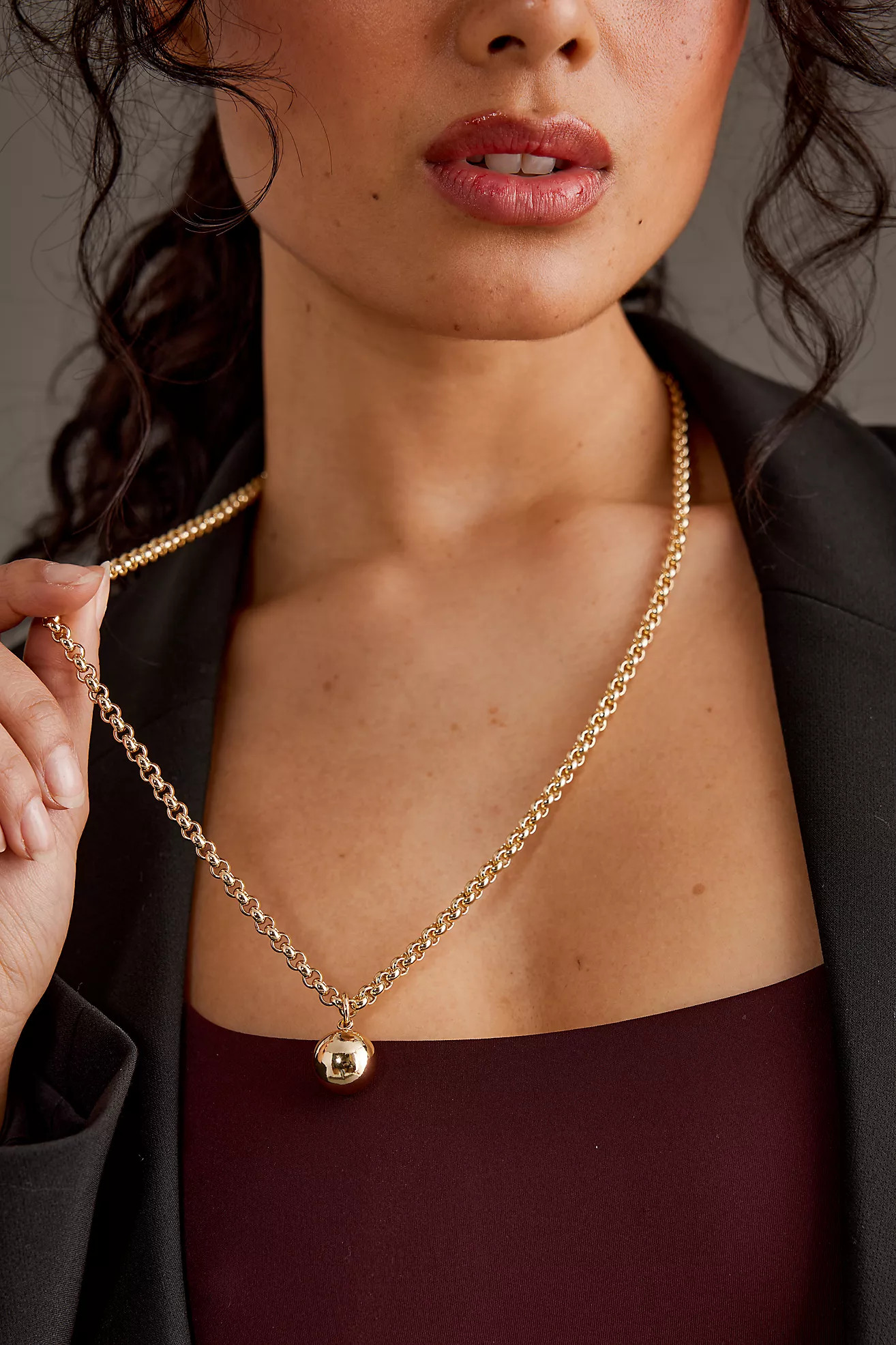 Ball-Pendant Long Chain Necklace | Anthropologie (UK)